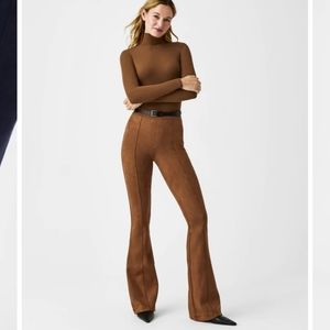 Spanx faux suede flare pants never worn!